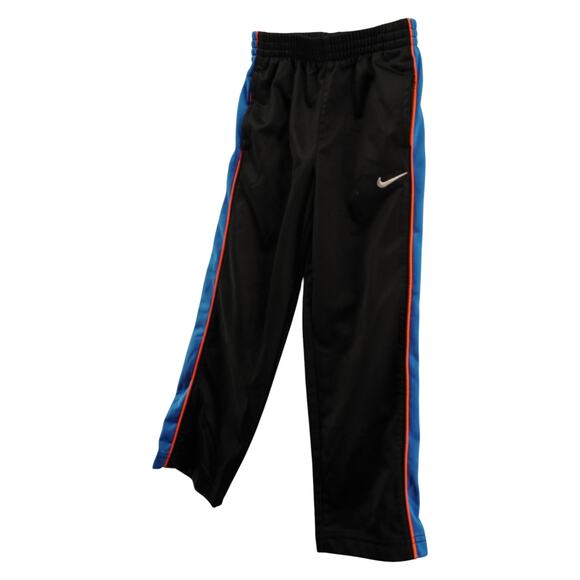 Nike Track Pants Youth 5 Black Blue Orange Stripe Athletic Joggers - Picture 3 of 7